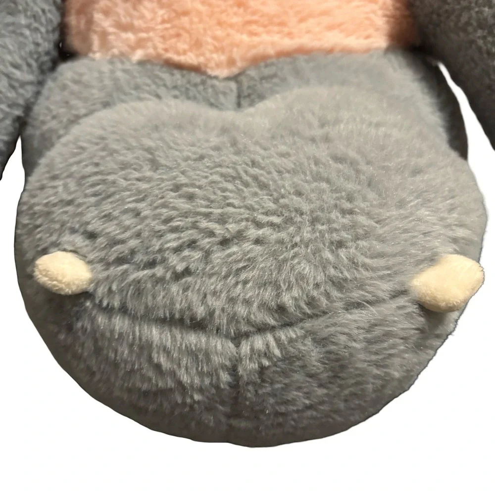 Hippo Plush Toy Kids Large Grey Floppy Laying Down Stuffed Animal